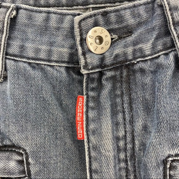 Square Zero- Men’s Moto Dip Dye Distressed Jeans - Picture 3 of 9